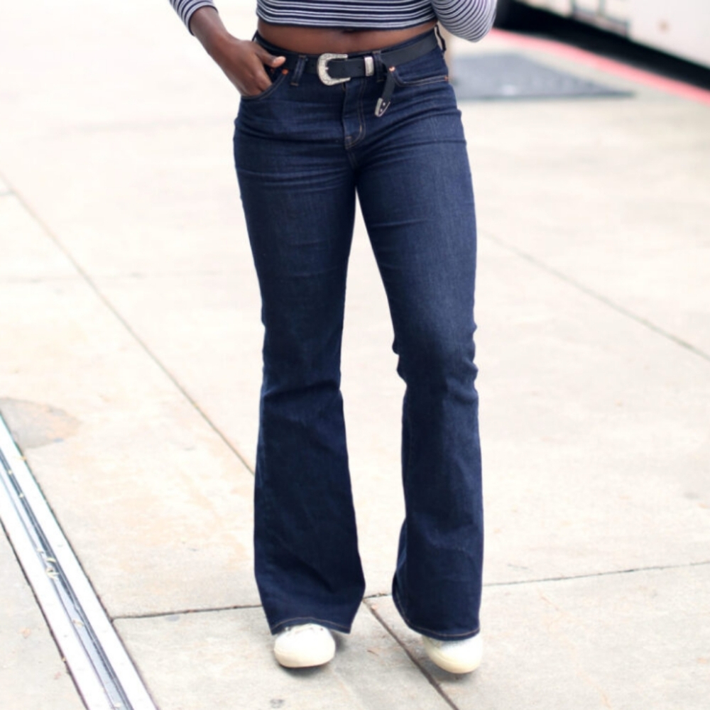 Madewell Dark Wash Denim Flea Market Flare Jeans Size 26
